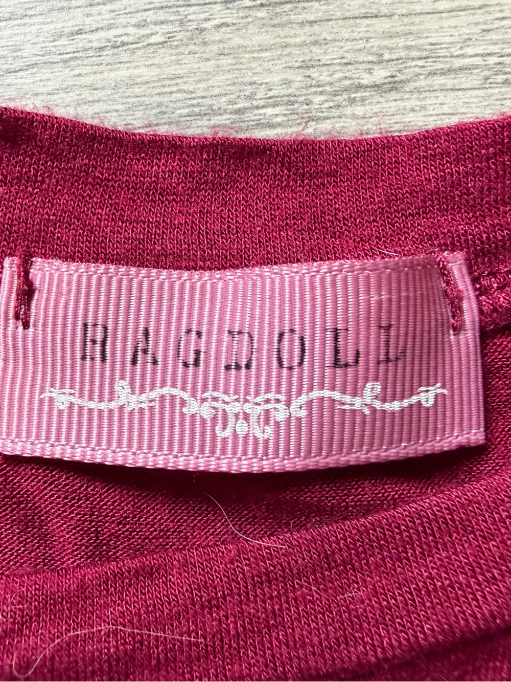 Ragdoll Burgundy  & Pink Ribbon Bow Graphic Tee - 'God Says I Am'. Size L - Picture 4 of 7